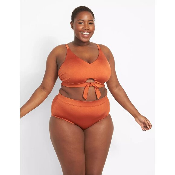 Lane Bryant Cacique Shimmer Swim Brief 18 - Picture 3 of 3
